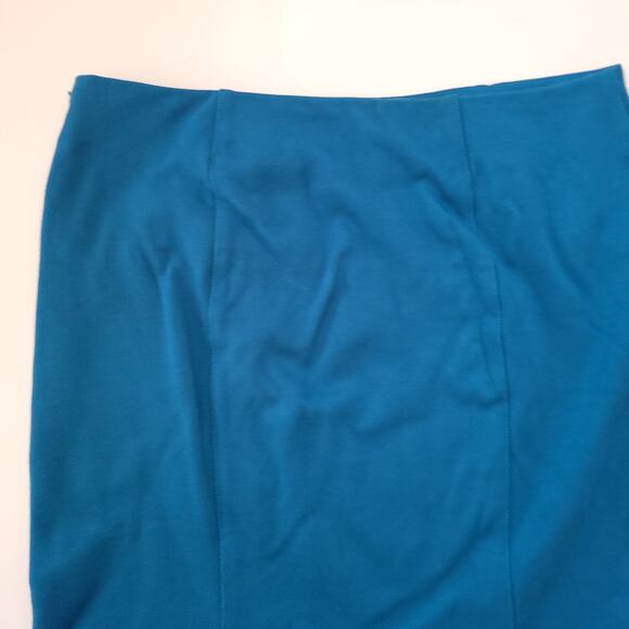 CAbi Sigourney Pencil Skirt Blue Ponte Knit Minimalist Stretch 3220 Women 4 - Picture 5 of 11